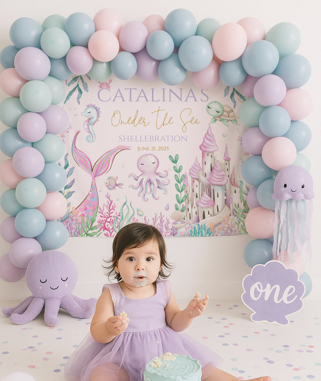 ONEder The Sea First Birthday Backdrop