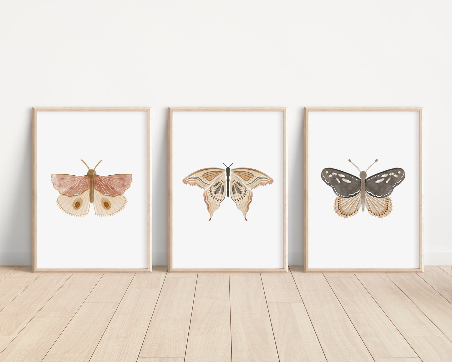 Set of 3 Butterfly Nursery Art Prints