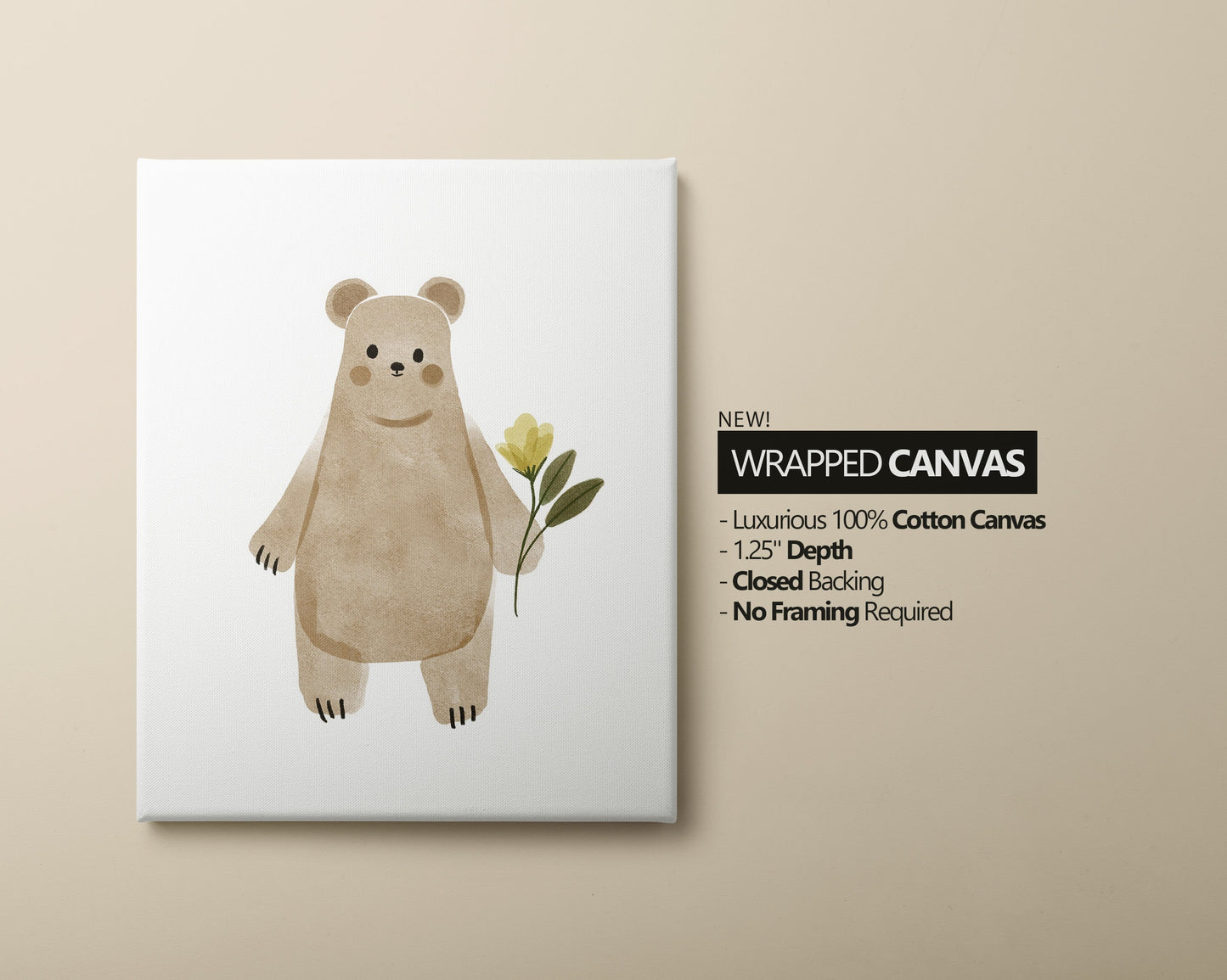 Personalized Boho Woodland Floral Animal Set of 3 Nursery Art Prints, Floral Nursery Wall Art, Neutral Nursery Decor, Baby Room Ideas,103