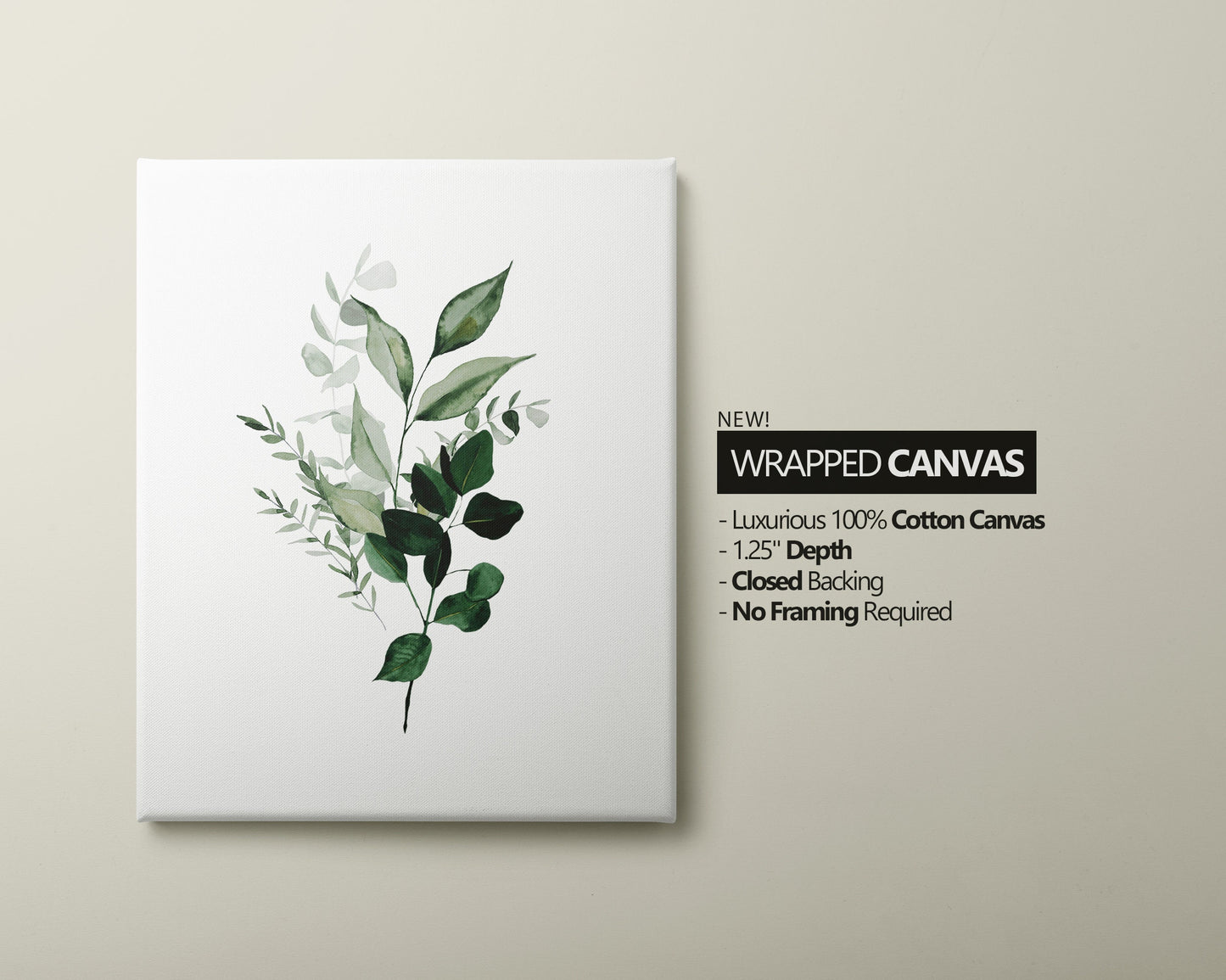Set of 3 Botanical Greenery Art Prints, Watercolor Foliage, Home Decor, Bedroom Art, Living Room Decor, Sage Green