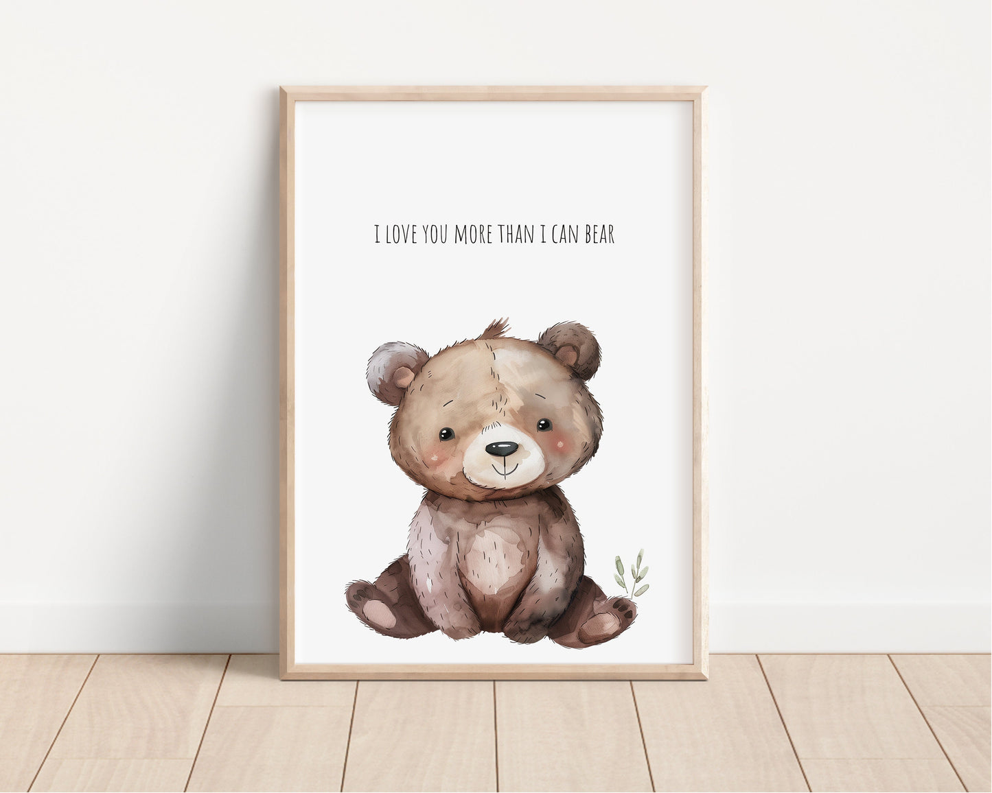 Teddy Bear Watercolor Nursery Art Prints, Baby Shower Gift, Nursery Wall Art, Nursery Decor, Baby Room Idea, Nursery sleep quote print, 141