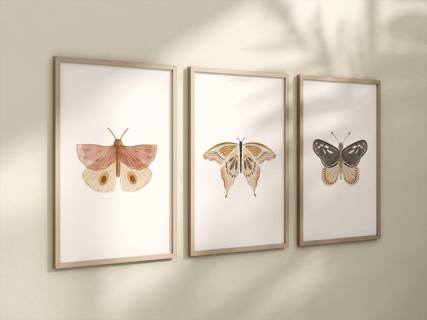 Set of 3 Butterfly Nursery Art Prints