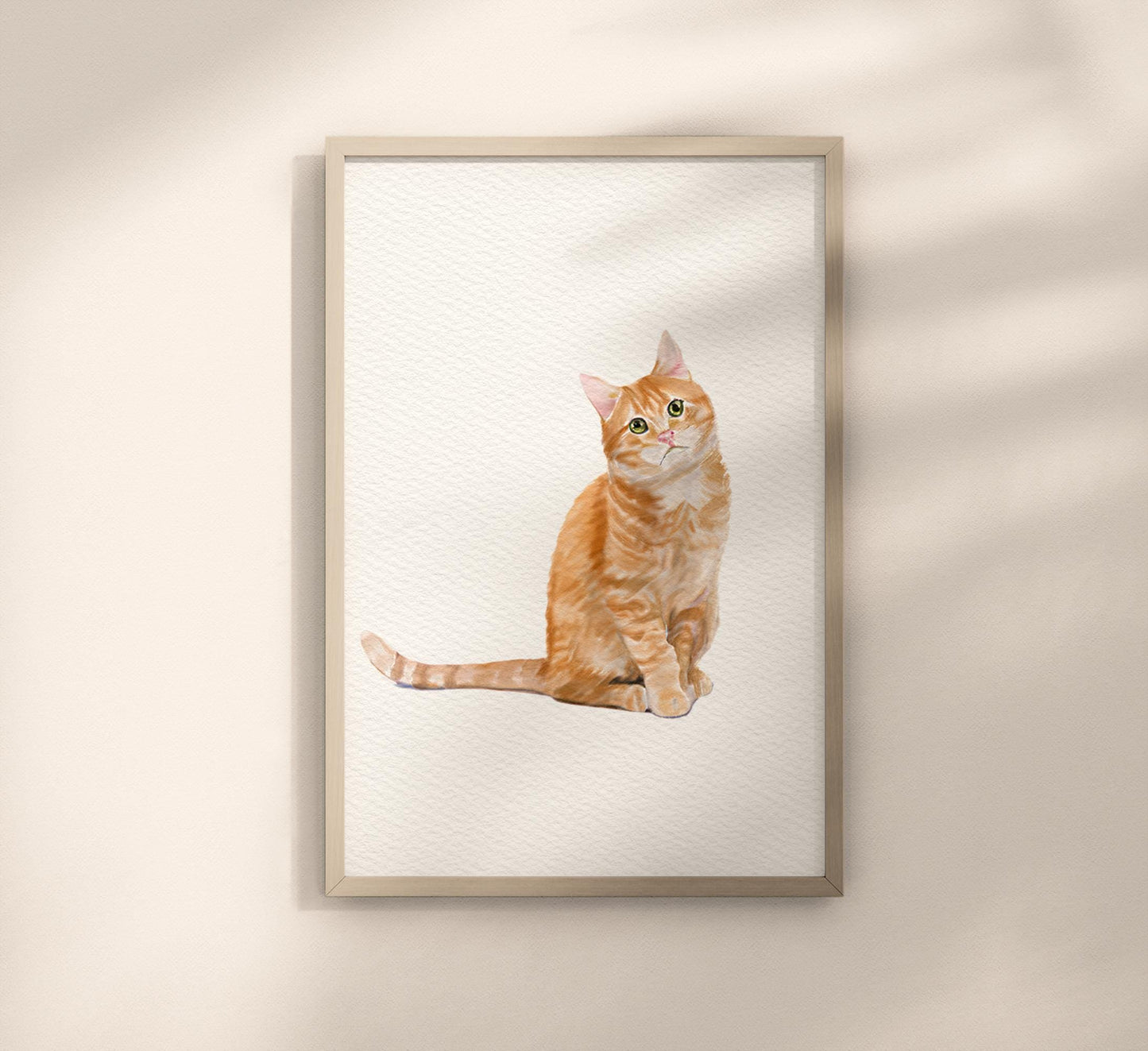 Custom Watercolor Cat Portrait, Pet Memorial, Cat Loss Gift, Cat Lover Gift, Pet Painting