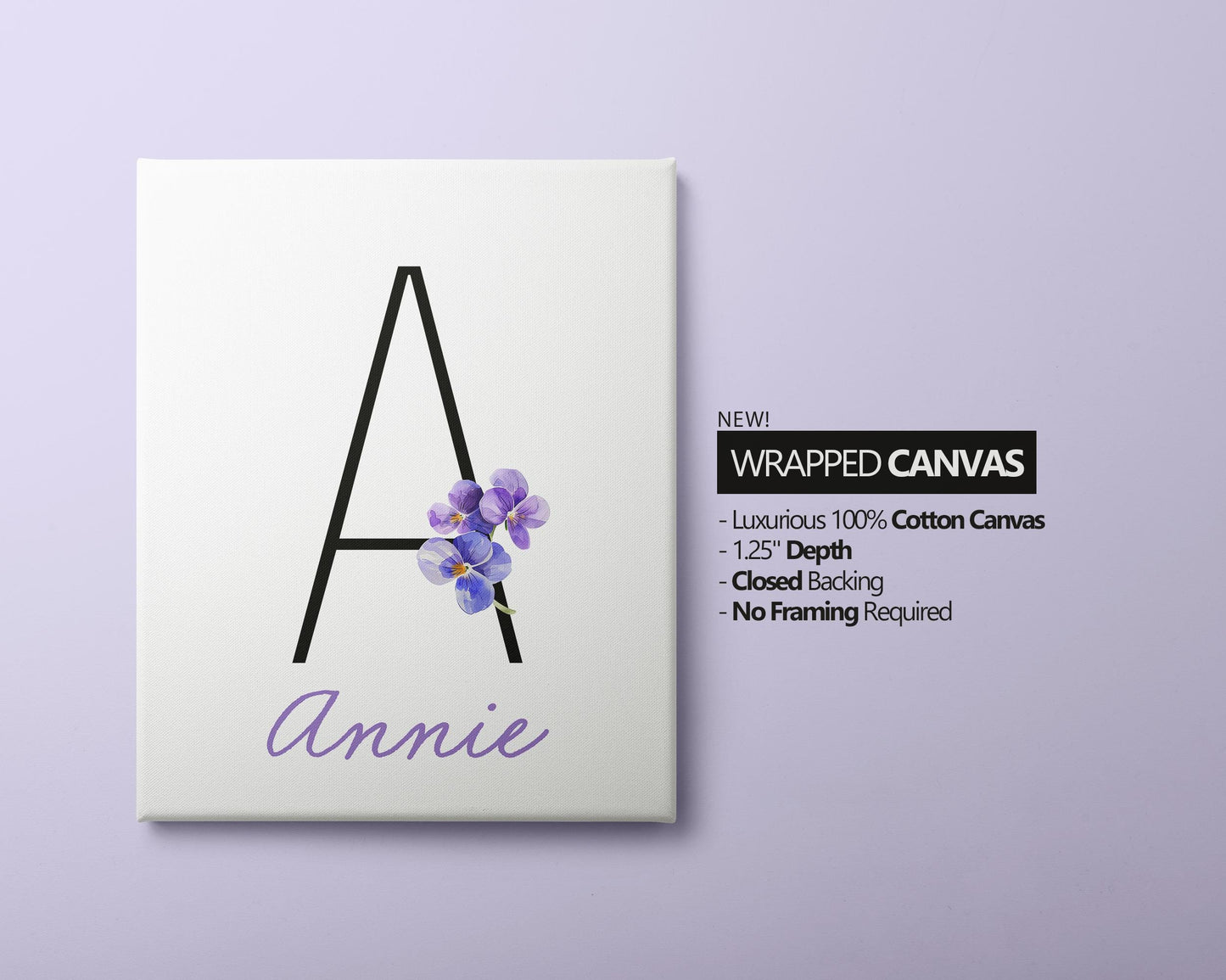 Personalized Set of 3 Violet Flower Art Prints, Wall Art, Bloom Bouquet, Nursery Decor, Play Room, Girl Baby Room Ideas
