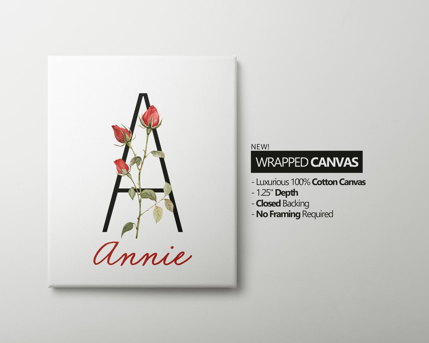 Personalized Set of 3 Red Rose Flower Art Prints, Wall Art, Bloom Bouquet, Nursery Decor, Play Room, Baby Room Ideas