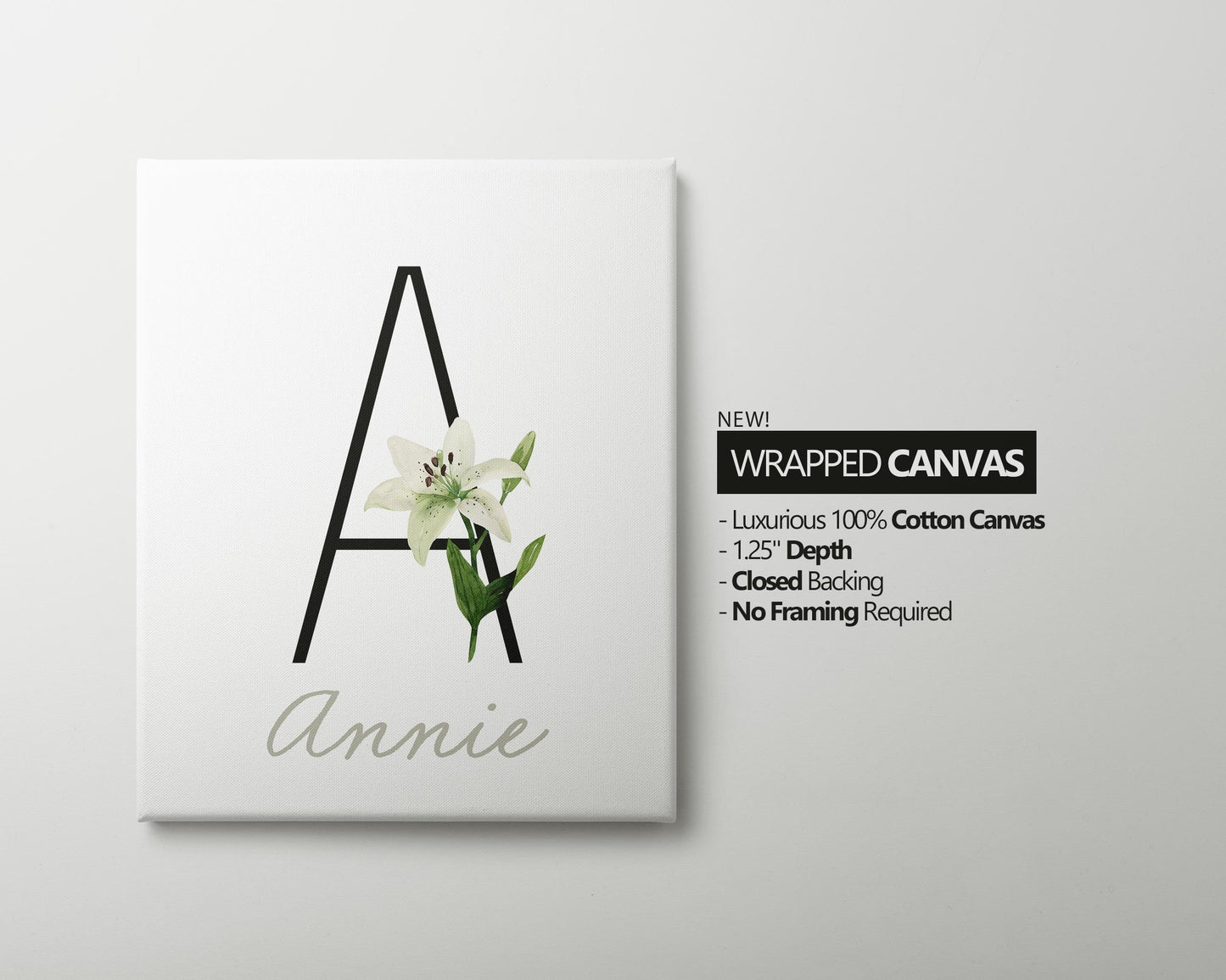Personalized Set of White Lily Flower Art Prints, Wall Art, Bloom Bouquet, Nursery Decor, Play Room, Baby Room Ideas