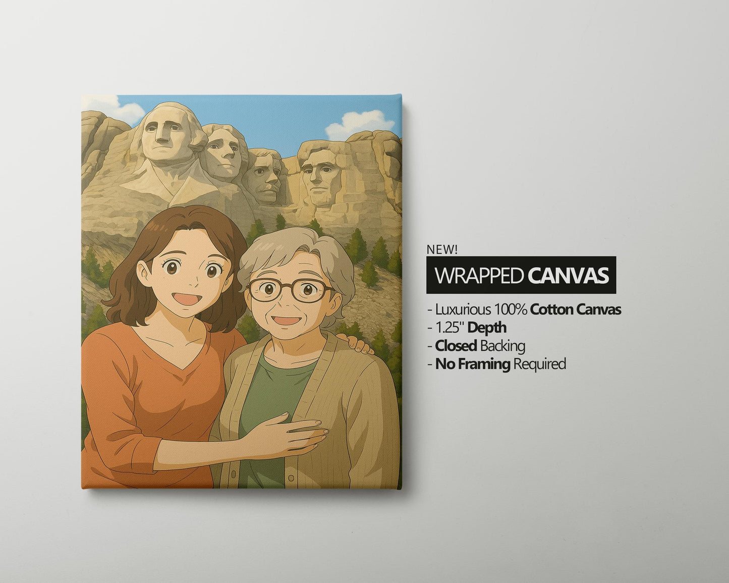 Custom Anime Family Portrait, Mother's Day Portrait, Anniversary, Ghibli Style, Printed Gift