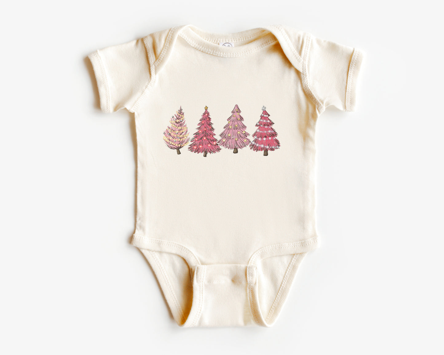 Pink Christmas Trees Bodysuit