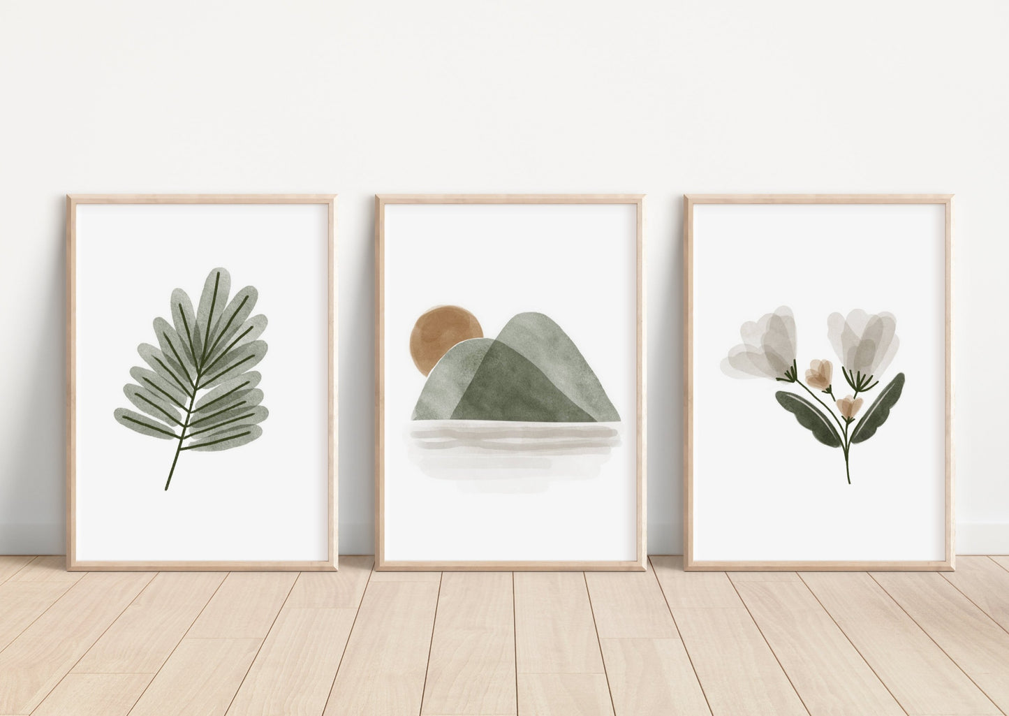 Sage Mountain Prints - Set of 3