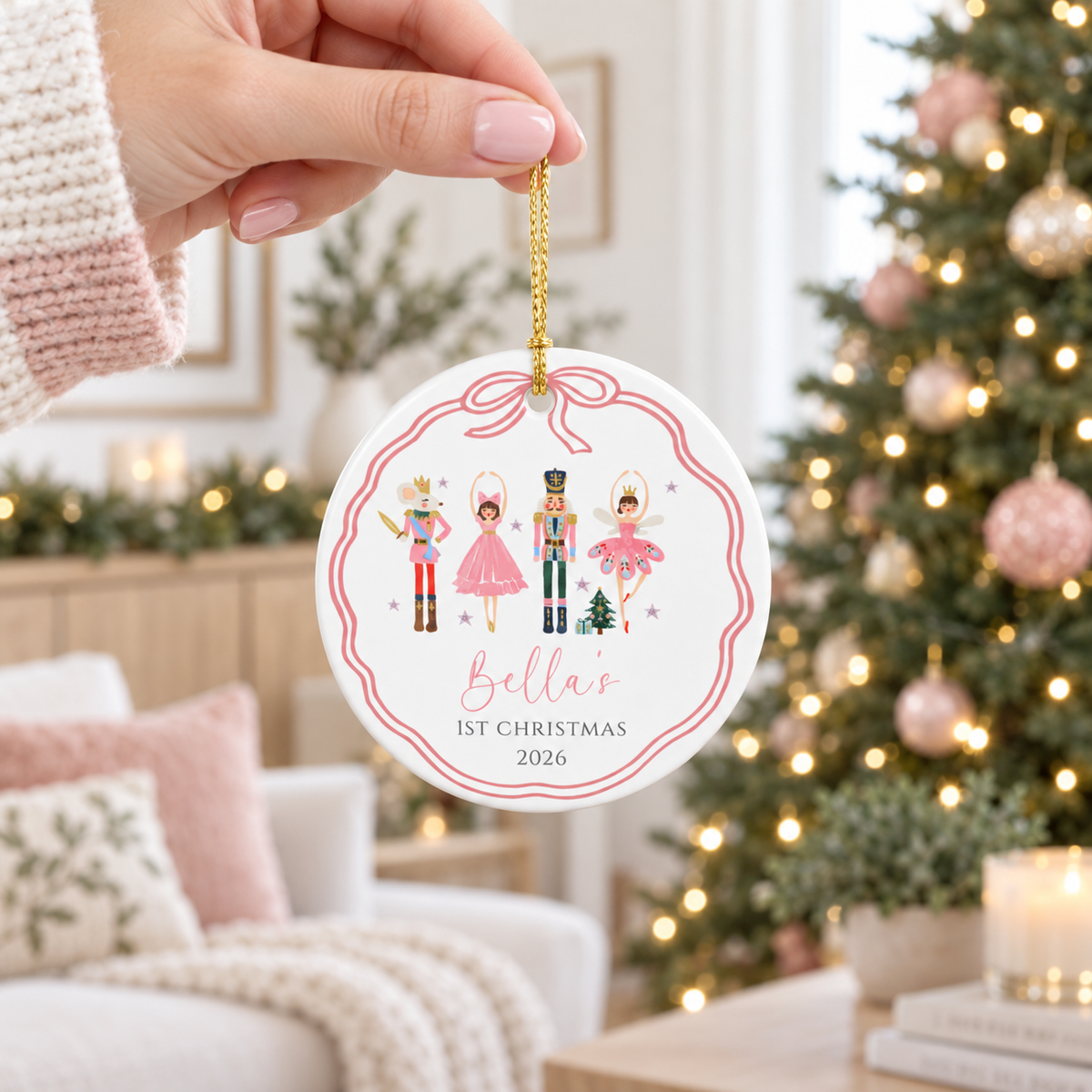 Nutcracker Personalized First Christmas Ornament