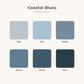 Coastal Blues Baby Name Blankets