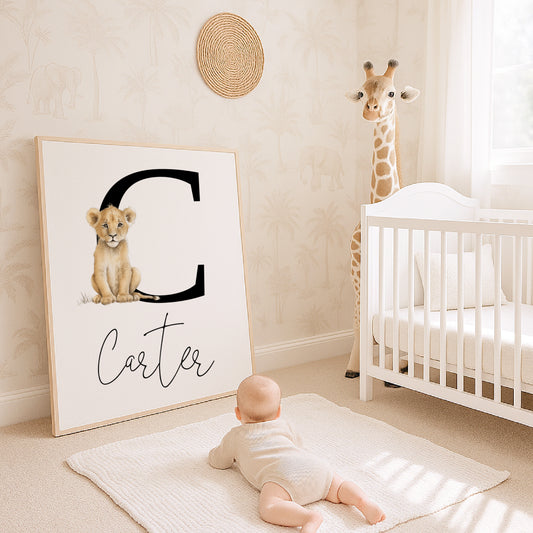 Safari Name Canvas