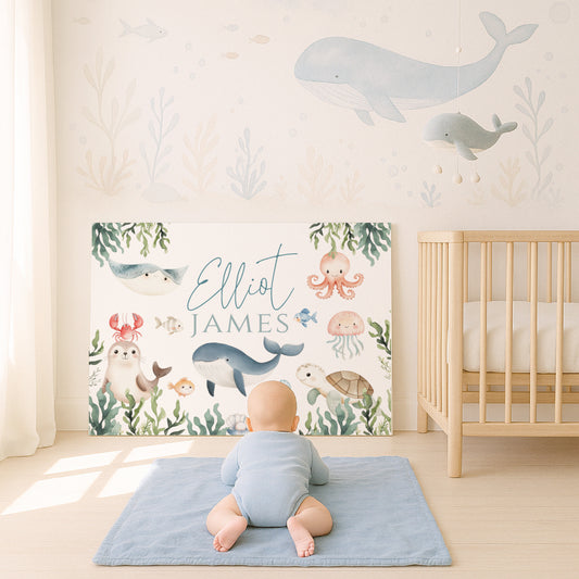 Under The Sea Name Canvas