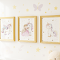 Unicorn Princess Art Print Set of 3