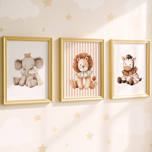 Safari Friends Nursery Print Set of 3