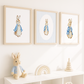 Peter Rabbit Set of 3 Nursery Art Prints
