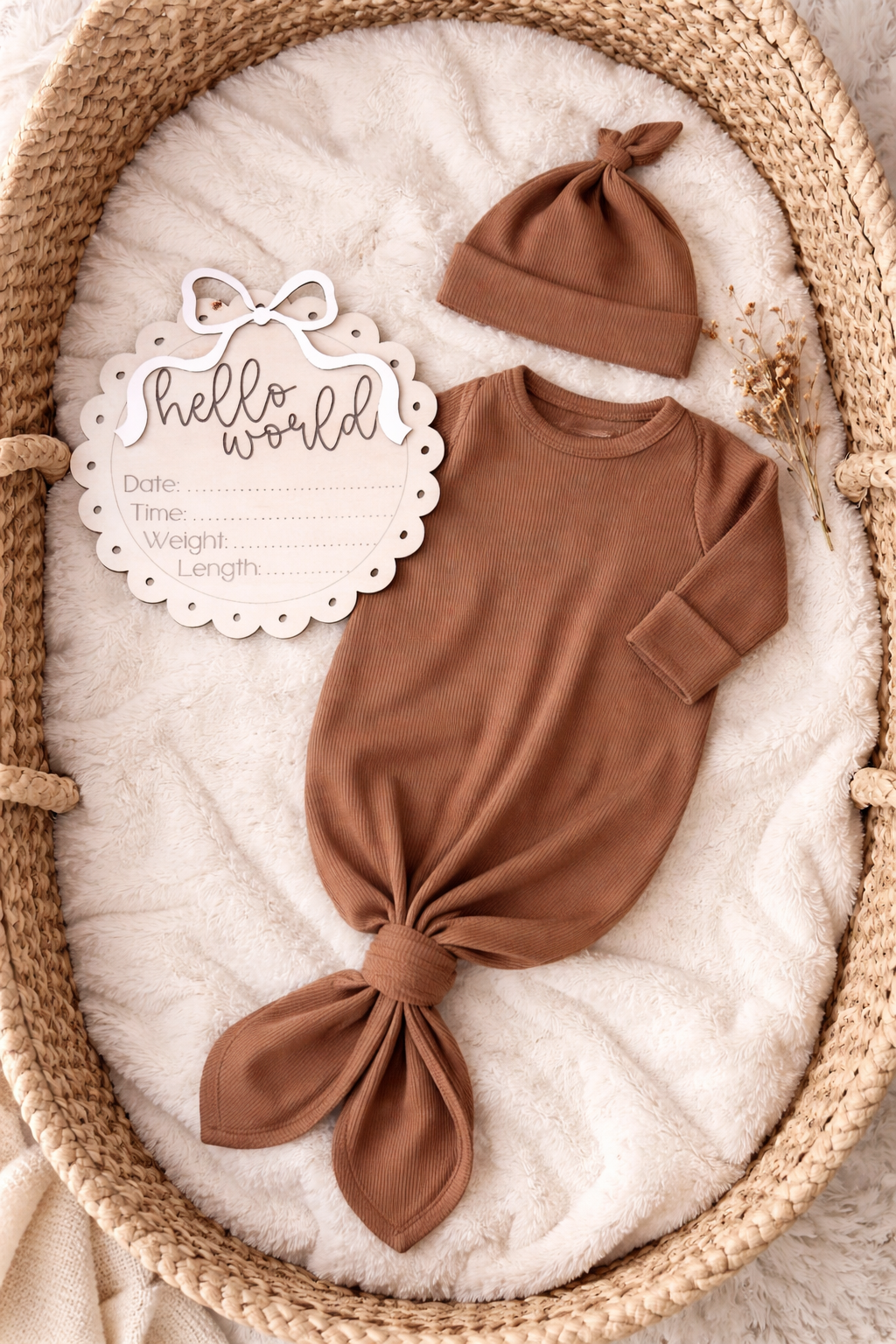 Hello World Engraved Birthstat Sign