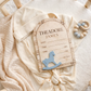 Personalized Baby Birth Stat Sign | Plaid Rocking Horse