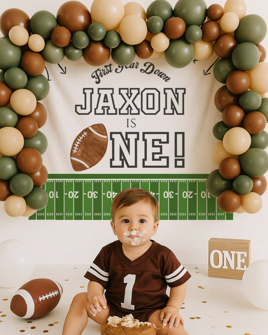 FIrst Year Down Football Backdrop
