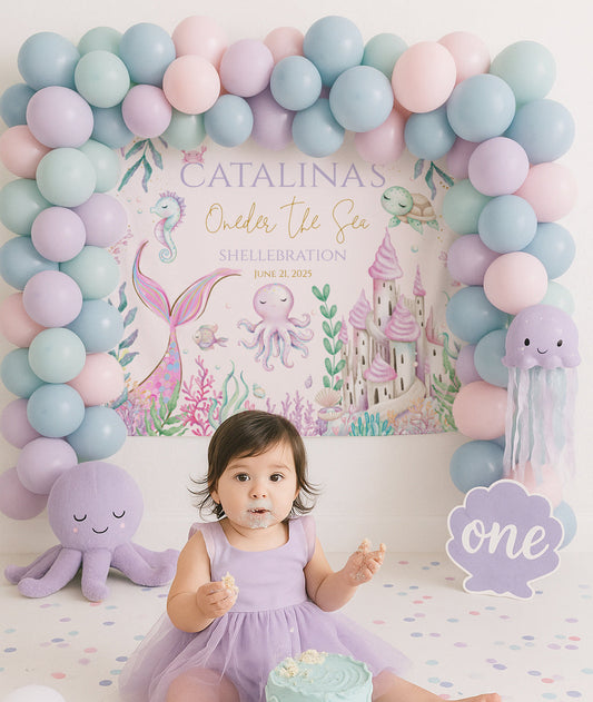 ONEder The Sea First Birthday Backdrop
