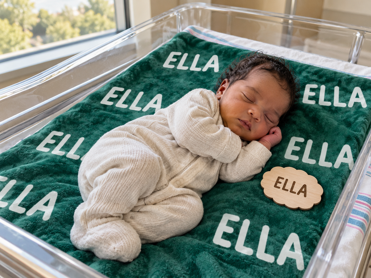 Everygreen Cheer Baby Name Blankets