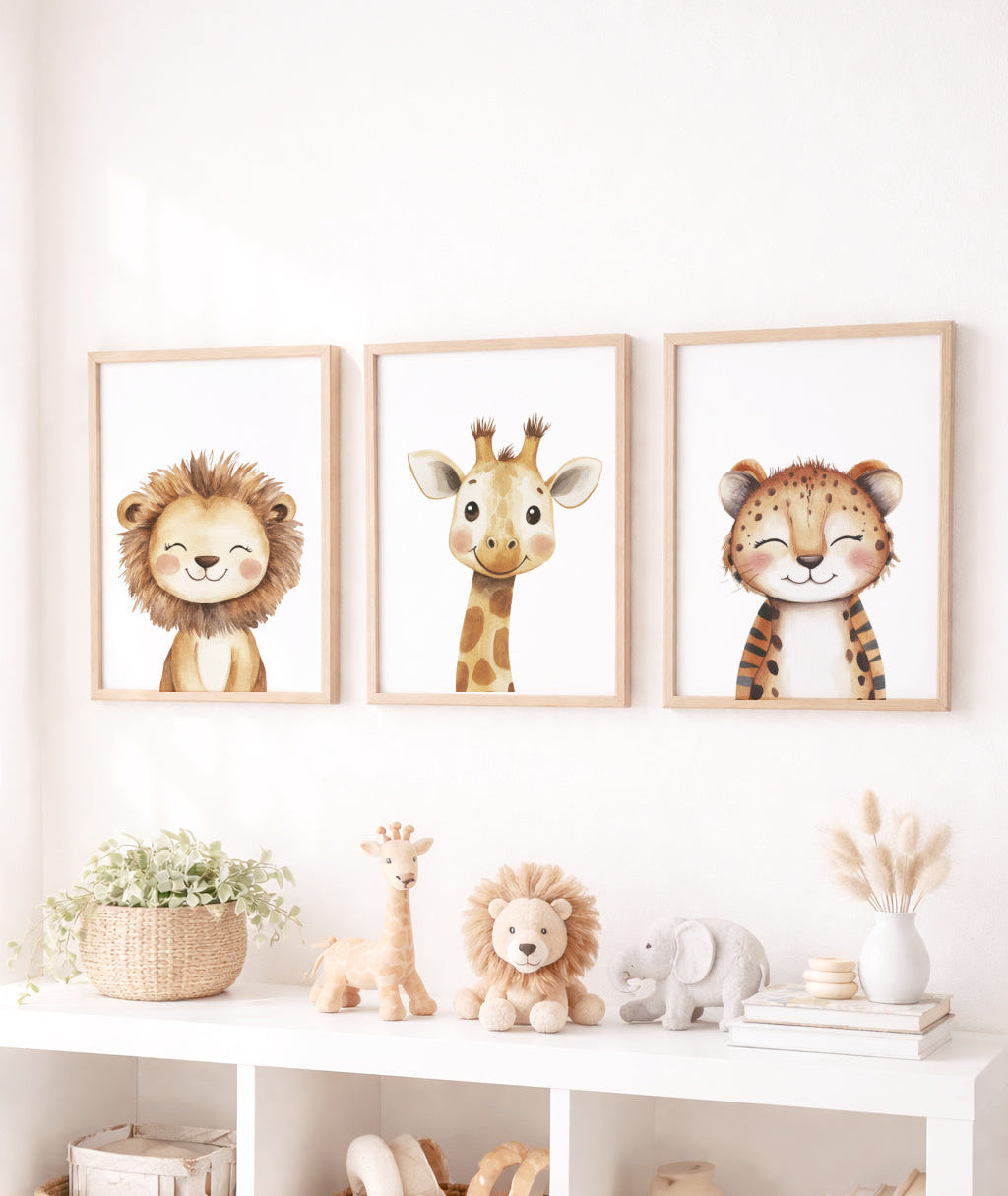 Safari Animal Set of 3 Prints