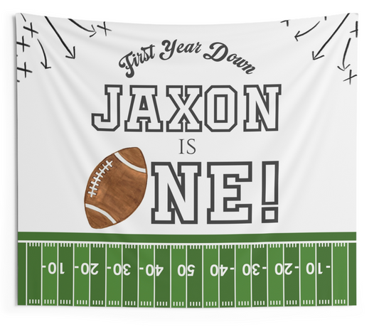 FIrst Year Down Football Backdrop