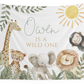 Wild One Safari First Birthday Backdrop
