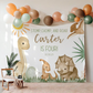 Dinosaur First Birthday Backdrop