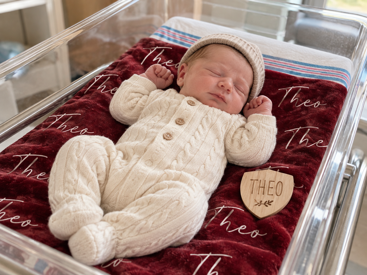 Cranberry Baby Name Blankets