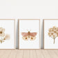 Boho Butterfly Floral Set of 3 Nursery Art Prints, Butterfly Nursery Wall Art, Neutral Nursery Decor, Play Room, Girl Baby Room Ideas, 008