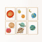Planet Set of 6 Nursery Art Prints, Planets Wall Art, Solar System Nursery Decor, Play Room, Outer Space Baby Room Ideas