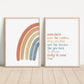 Somewhere Over The Rainbow Set of 2 Nursery Prints, Boho Nursery Wall Art, Colorful Artwork, Nursery Artwork, Boho Nursery Artwork 007