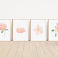 Blush Floral Set of 4 Nursery Art Prints, Pink Nursery Wall Art, Nursery Decor, Play Room, Girl Baby Room Ideas