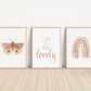 Boho Butterfly Rainbow, Isn't She Lovely, Set of 3 Nursery Art Prints, Butterfly Nursery Wall Art, Play Room, Girl Baby Room Ideas, 041