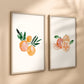 Clementine Set of 2 Nursery Art Prints, Orange Wall Art, Girl Nursery Decor, Play Room, Girl Baby Room Ideas