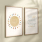 You Are My Sunshine Set of 2 Nursery Prints, Nursery Wall Art, You are my Sunshine Artwork, Sun Nursery Artwork, Boho Nursery Artwork