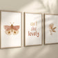 Boho Butterfly Rainbow, Isn't She Lovely, Set of 3 Nursery Art Prints, Butterfly Nursery Wall Art, Play Room, Girl Baby Room Ideas, 040
