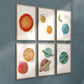 Planet Set of 6 Nursery Art Prints, Planets Wall Art, Solar System Nursery Decor, Play Room, Outer Space Baby Room Ideas