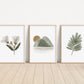 Set of 3 Boho Floral Nursery Prints, Bohemian wall art, Nursery Decor, Watercolor Floral Nursery, Girl Nursery Decor, Sage Green, 056