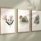 Set of 3 Boho Floral Nursery Prints, Bohemian wall art, Nursery Decor, Watercolor Floral Nursery, Girl Nursery Decor, Sage Green, 056