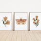 Boho Butterfly Floral Set of 3 Nursery Art Prints, Butterfly Nursery Wall Art, Neutral Nursery Decor, Play Room, Girl Baby Room Ideas, 073