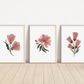 Boho Floral Set of 3 Nursery Art Prints, Butterfly Nursery Wall Art, Pink Nursery Decor, Play Room, Girl Baby Room Ideas, 070