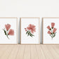 Boho Floral Set of 3 Nursery Art Prints, Butterfly Nursery Wall Art, Pink Nursery Decor, Play Room, Girl Baby Room Ideas, 070