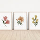 Boho Floral Set of 3 Nursery Art Prints, Modern Nursery Wall Art, Neutral Nursery Decor, Play Room, Girl Baby Room Ideas, 074