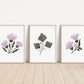 Set of 3 Boho Floral Nursery Prints, Bohemian wall art, Purple Nursery Decor, Watercolor Floral Nursery, Girl Nursery Decor, Lavender, 076