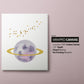 Purple Planet Set of 2 Nursery Art Prints, Wall Art, Galaxy Nursery Decor, Play Room, Girl space Baby Room Ideas, 011