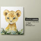 Personalized Set of 3 Safari Animal Nursery Prints with Lion, Elephant, and Giraffe
