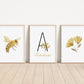 Personalized Set of 3 Boho Floral Bee Art Prints, Bumble Bee, Yellow Nursery Wall Art, Nursery Decor, Play Room, Baby Room Ideas, 113