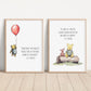 Set of 2 Classic Winnie-the-Pooh Nursery art prints, Gender Neutral Nursery, Winnie-the-Pooh inspirational quotes, new baby gift, 119
